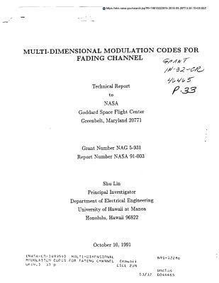 Download Multi-Dimensional Modulation Codes for Fading Channel - National Aeronautics and Space Administration file in ePub