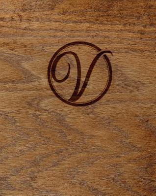 Read online Wood Burned Monogram Creative Journal - V: (8 X 10 Lined) Blank Notebook College Ruled -  file in ePub