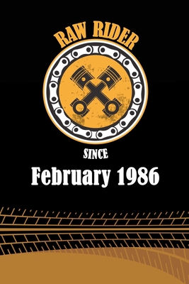 Download Raw Rider Since February 1986: Initial Raw Rider Since February 1986 Notebook for Motorcycle Rider, Black & Yellow 6 x 9 with 120 pages Soft Matte Cover - Motorcycle Vintage Birthday Publishing file in ePub